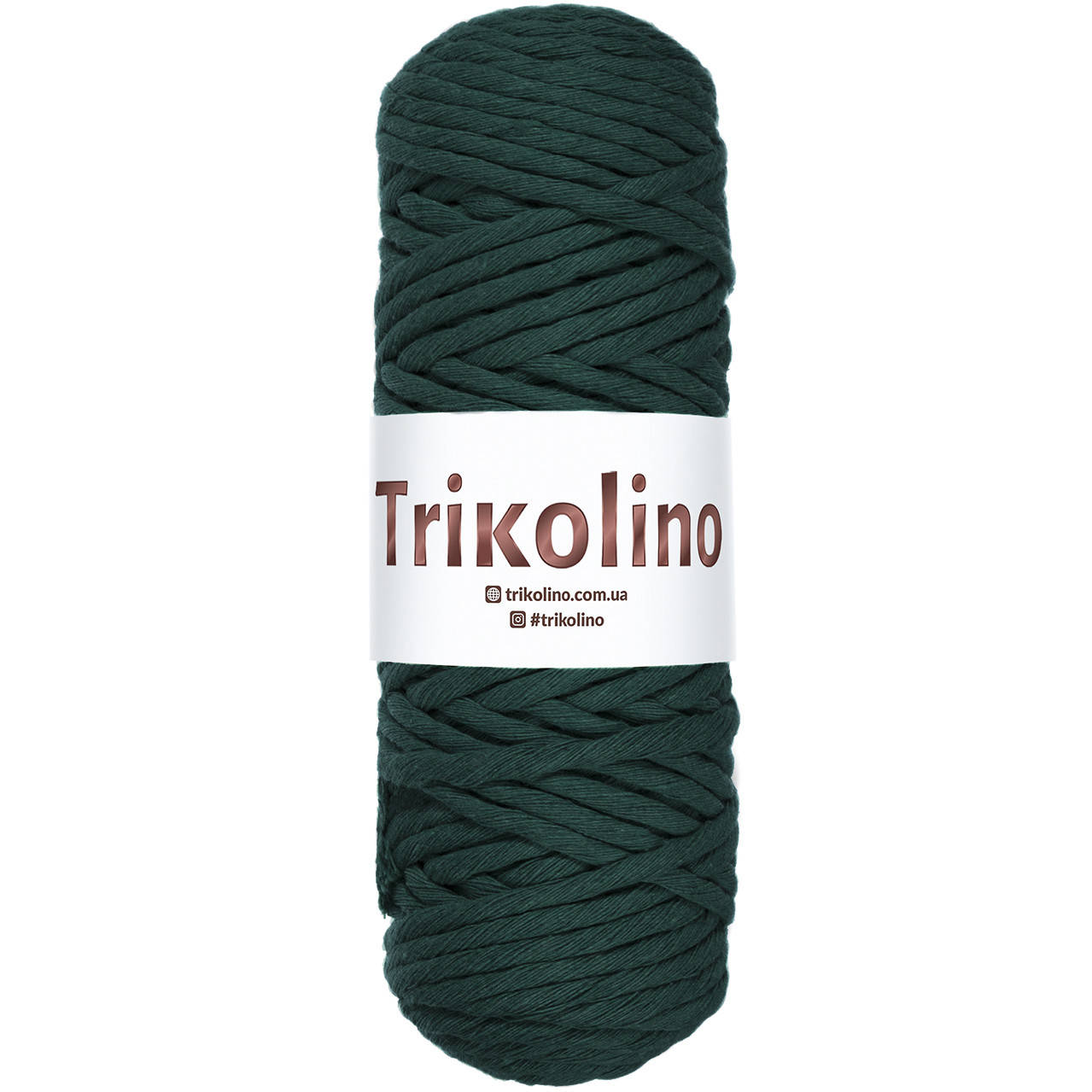 

Бавовняний шнур Макраме Темно-зелений. 250 м,60 м, 4-6 мм