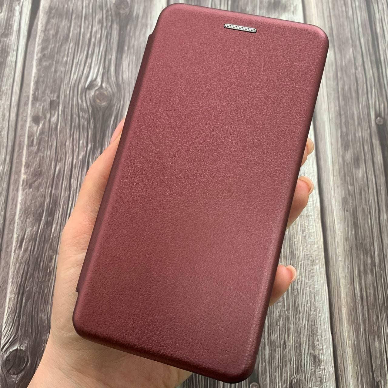 

Чехол книга для Xiaomi Redmi 7A с эко кожи с подставкой магнитом книжка на телефон сяоми редми 7а бордовая STN, Бордовый
