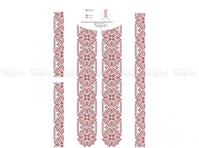 

Вставка под вышивку на мужскую сорочку ЧБ-531-Ч