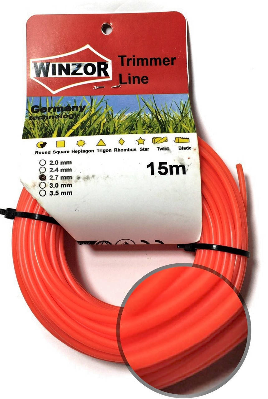 

Леска 2.7х15м. круглая, оранжевая WINZOR