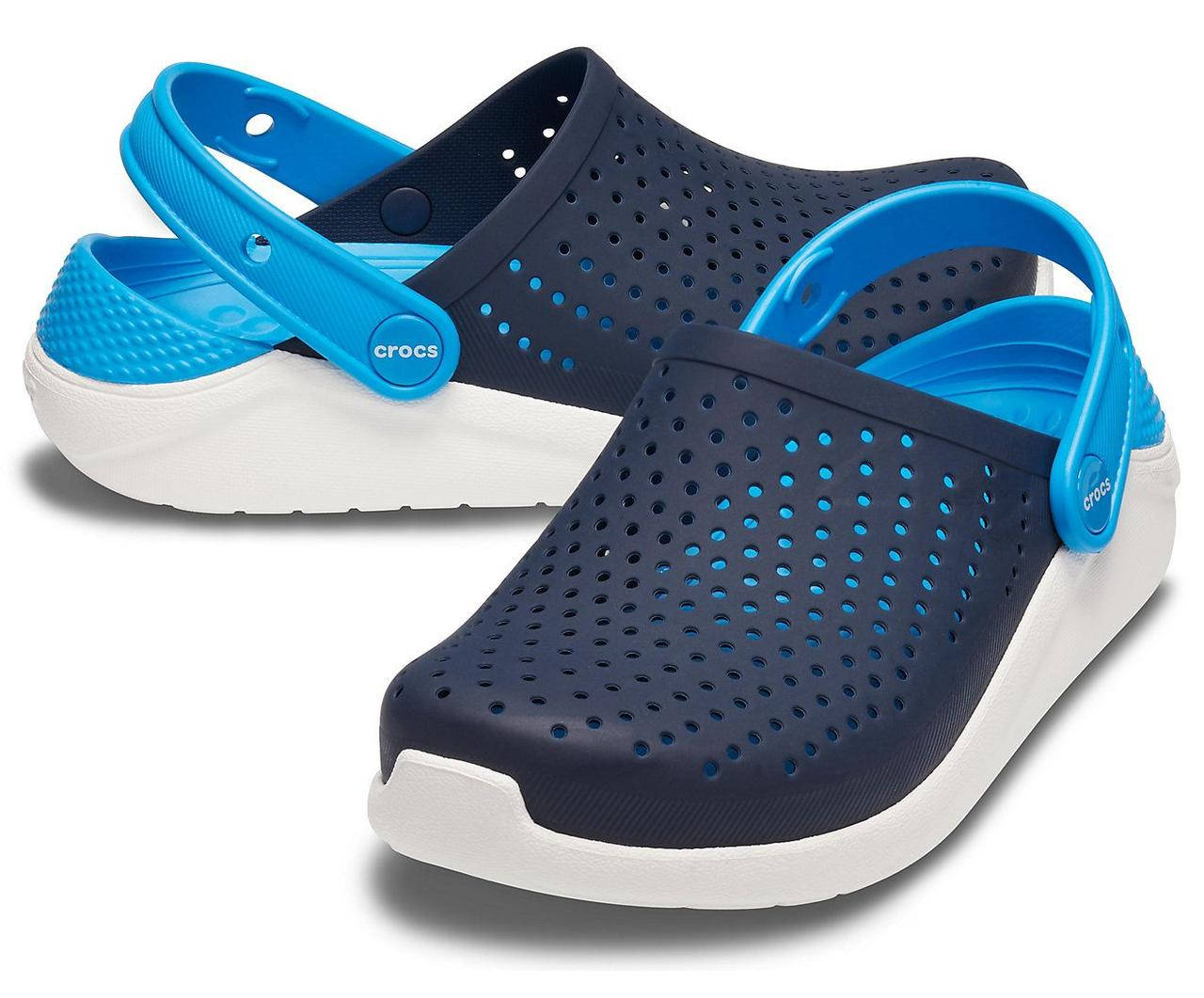 

Детские кроксы Crocs Kid's Literide Clog Navy/White с11(28/29), Темно-синий
