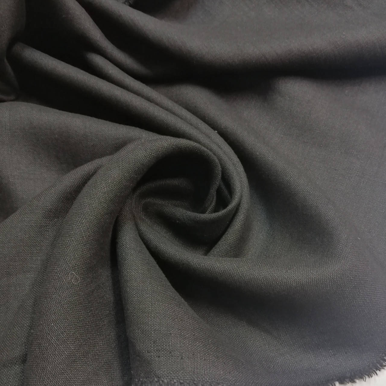 

Натуральный лен черный ткань