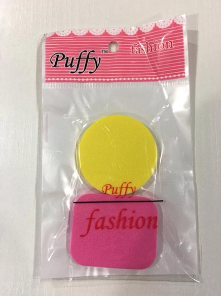 

Спонжи Puffy 2 шт. желтый/розовый круглый/квадратный