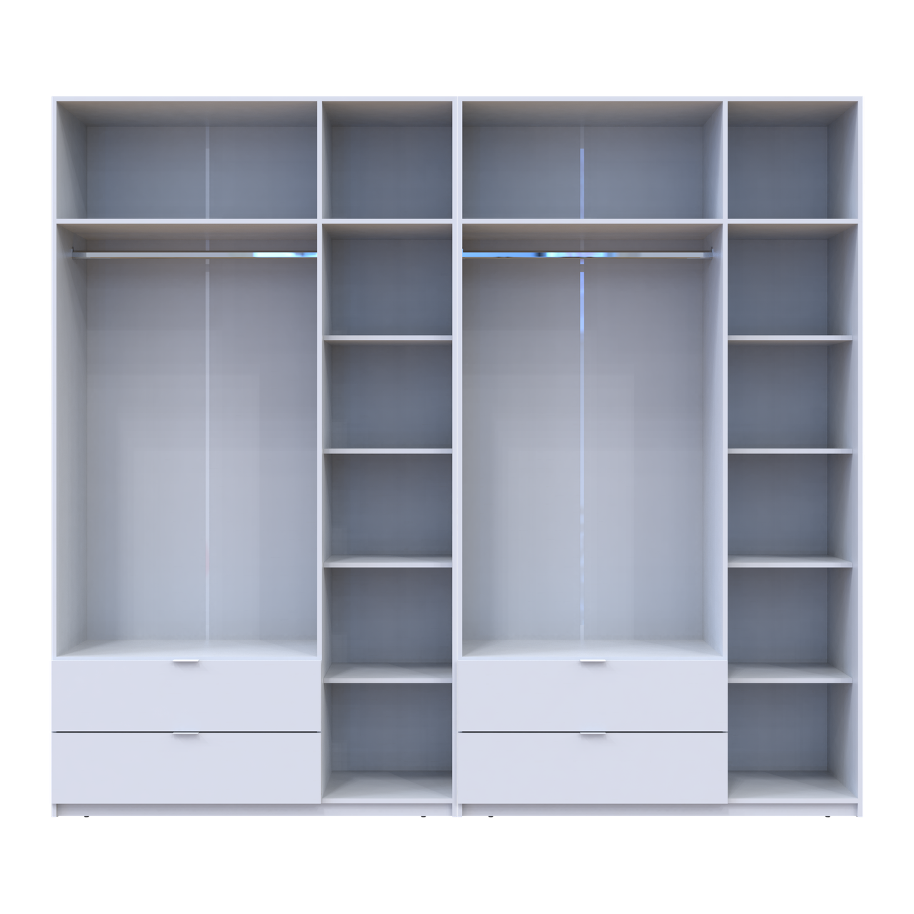 Розпашна Шафа для одягу Doros Лукас Білий 3+3 ДСП 270х50х240 (42005114) 5