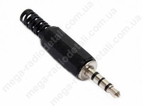 

Штекер Jack 3.5mm 4 pin пласт. с пласт. пружиной