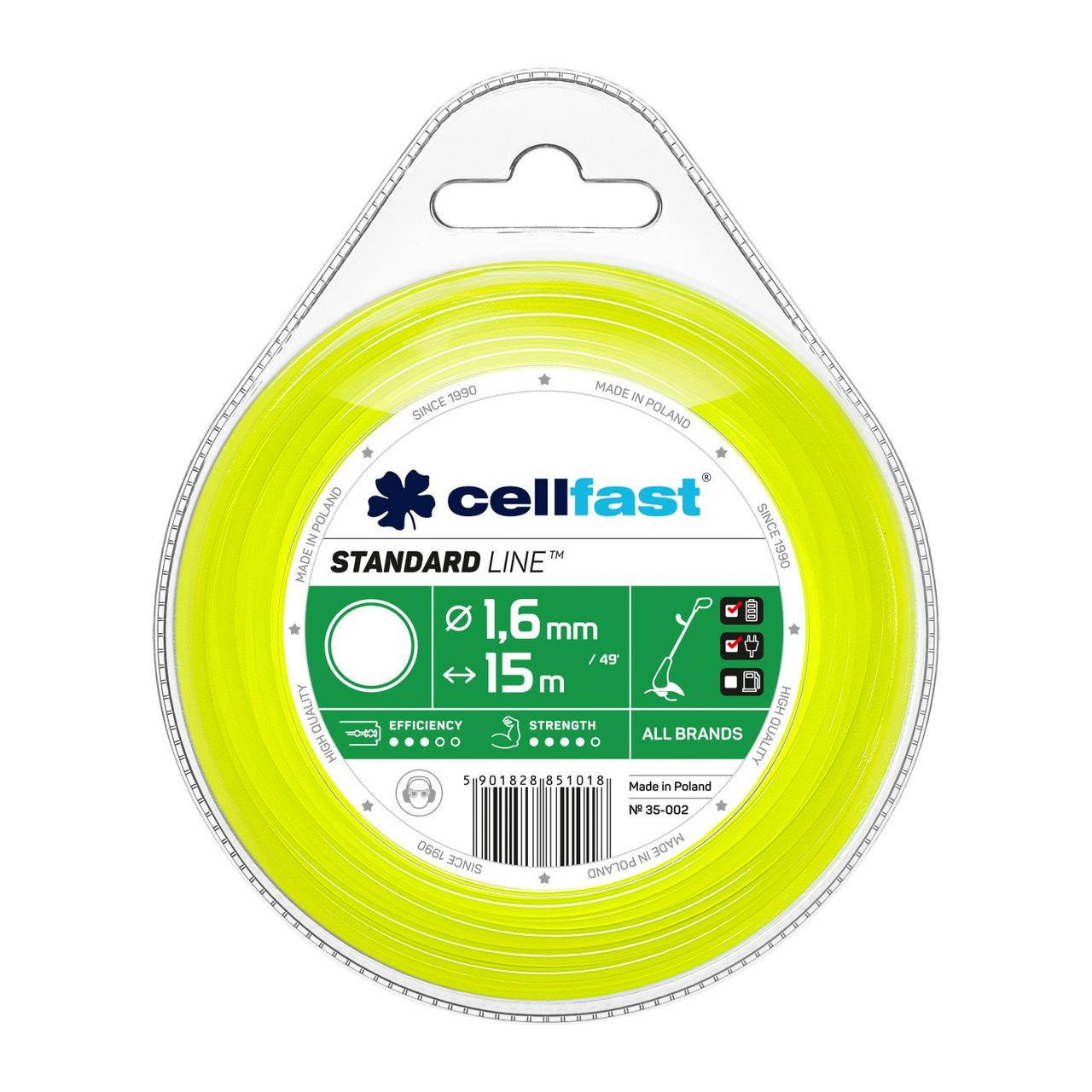 

Лезо для тріммера - кругле 1,6 мм x 15 м Cellfast