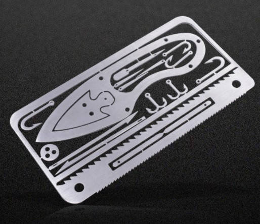 

Мультитул кредитка выживальщика Survival Multitool Card 17в1