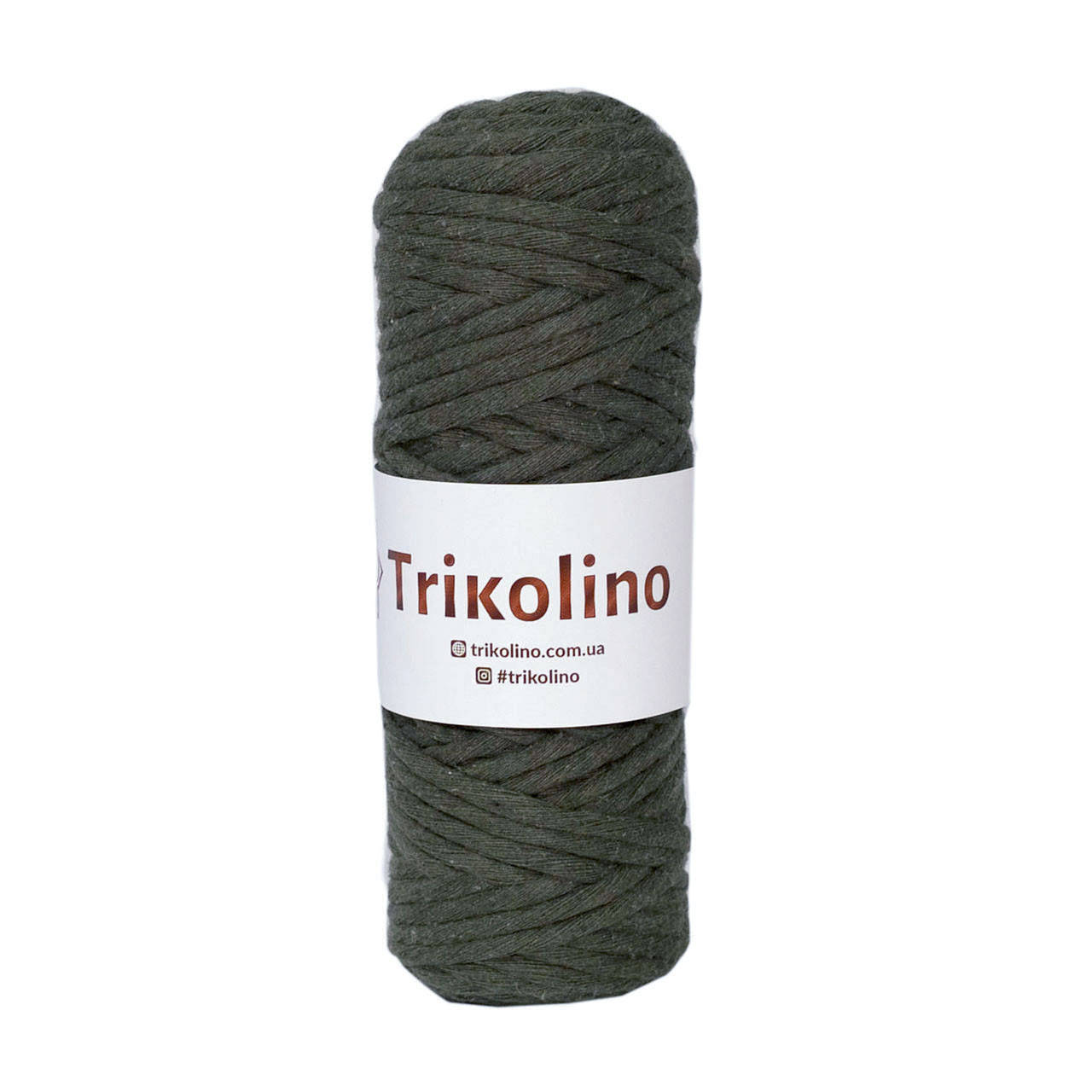 

Бавовняний шнур Макраме Хакі. 250 г, 60 м, 4-6 мм, Хаки