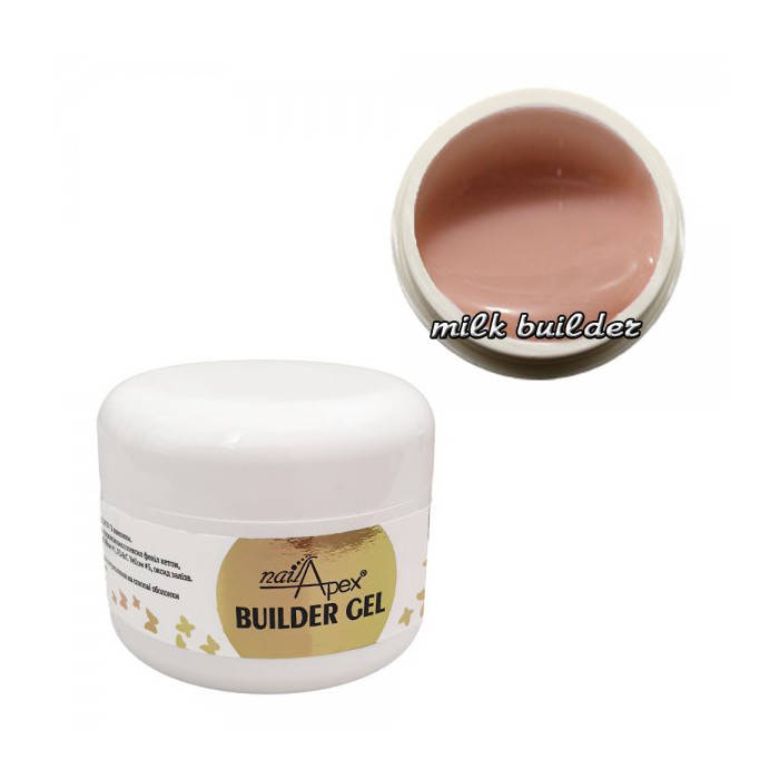 

Nailapex Milk Builder Gel - моделирующий гель без опила бежево-молочный, 30 мл, Бежевый