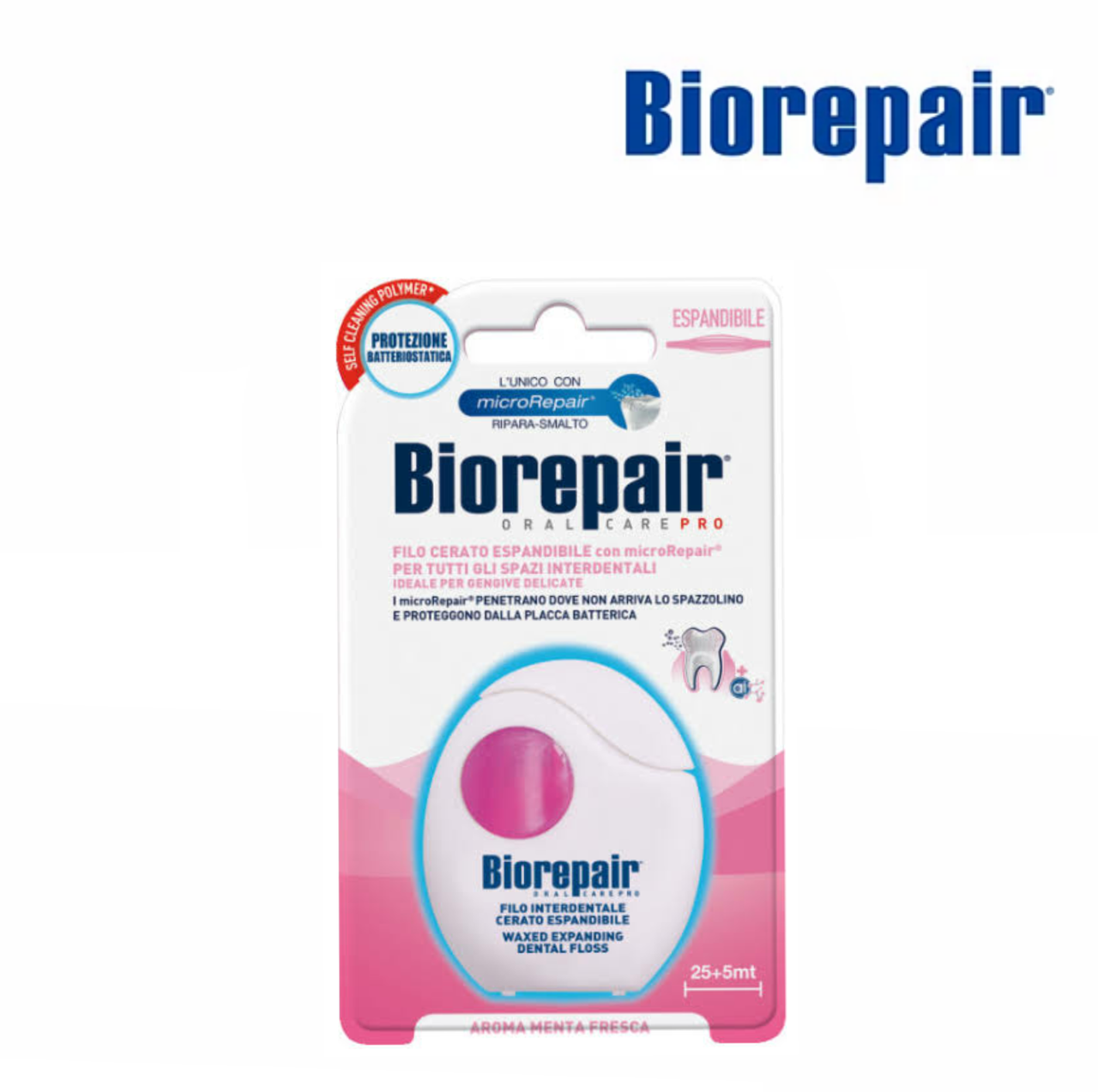 

Зубная нить-флосс Biorepair расширяющая "Защита десен» ", 30 м