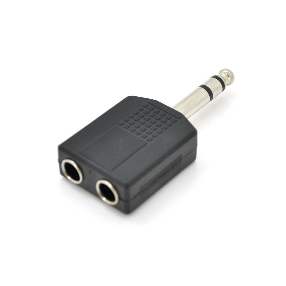 

Сплиттер Jack 6.3 (папа)/2 Jack 6.3 (мама) Stereo, Black, пластик,Q100