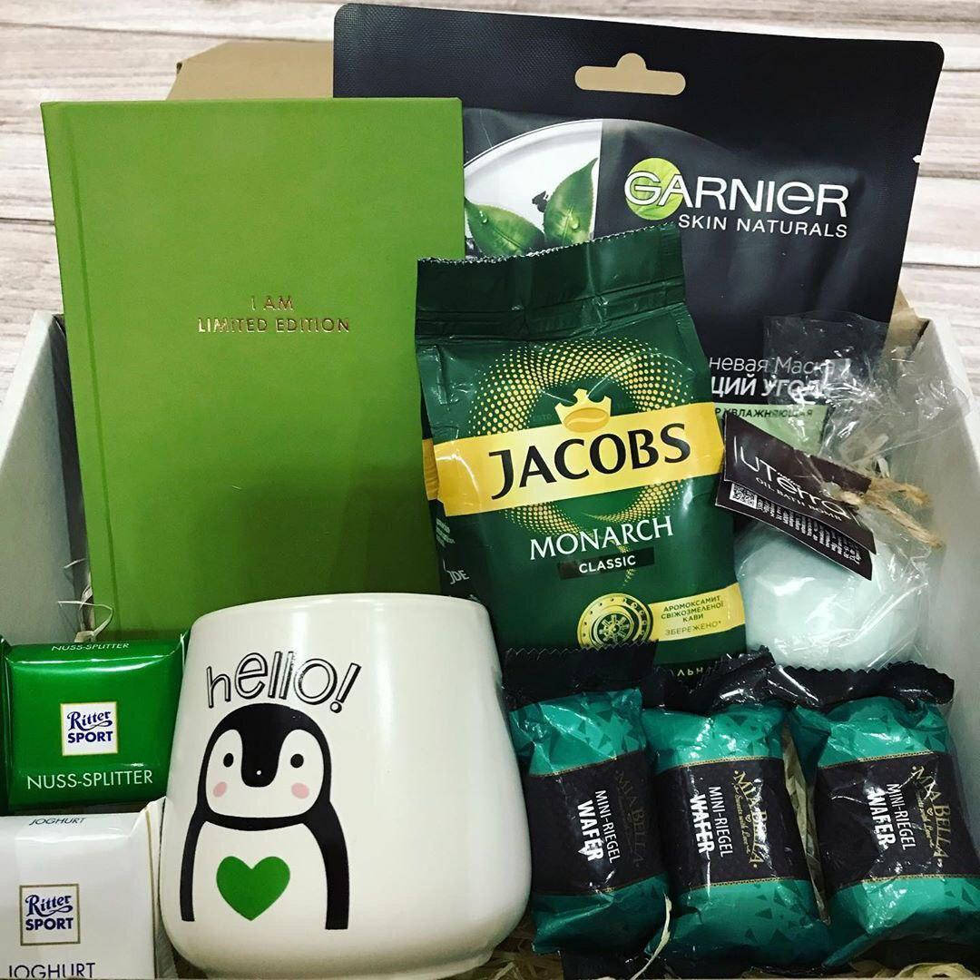 

Зеленый подарок Подарочный Набор Beauty Box для девушек женщин с кофе и чашкой