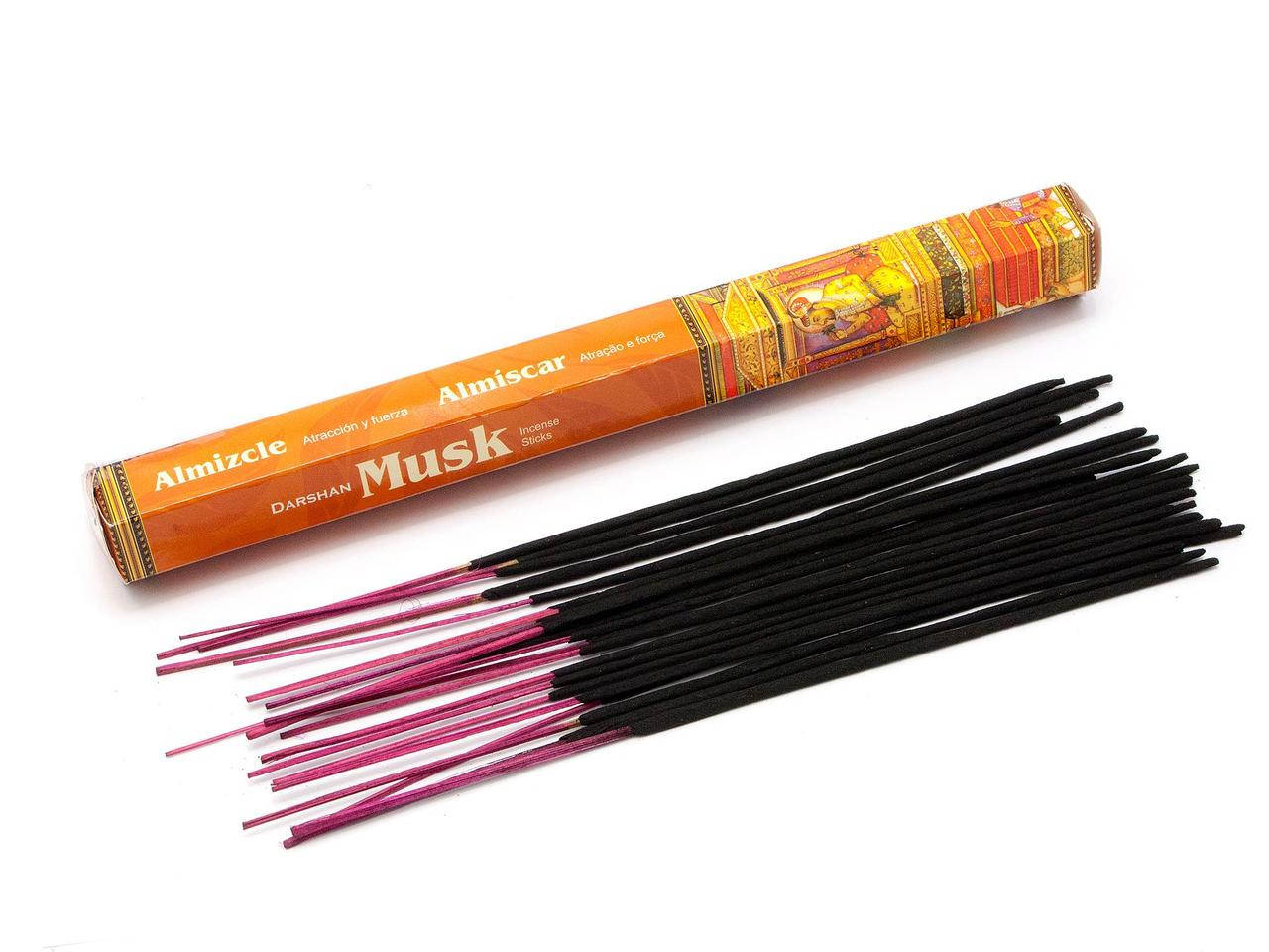 

Благовония, угольные аромапалочки Musk (Муск, Darshan) шестигранник
