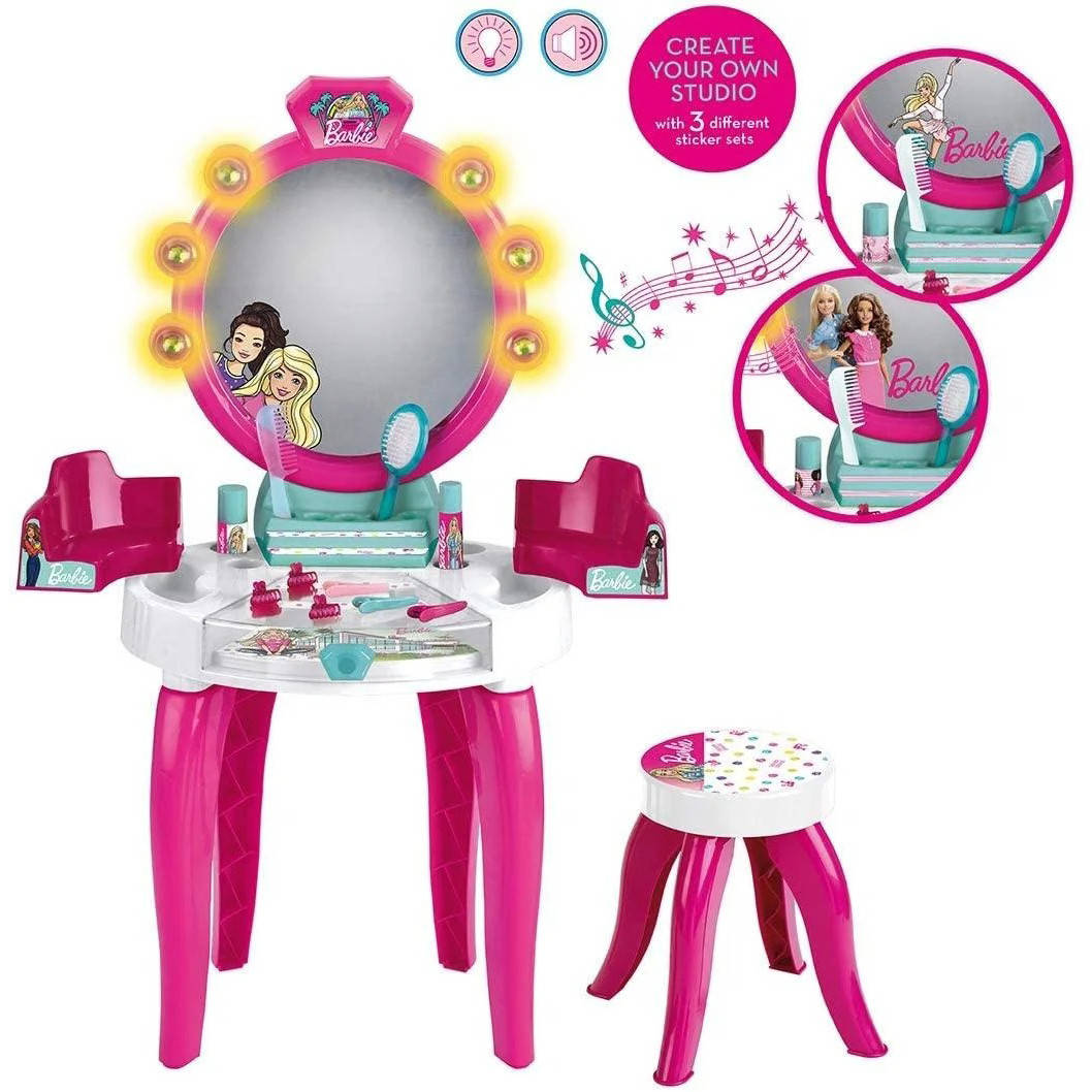 

Детский игровой столик с зеркалом Barbie Klein со светом и звуком стол косметический туалетный для девочек