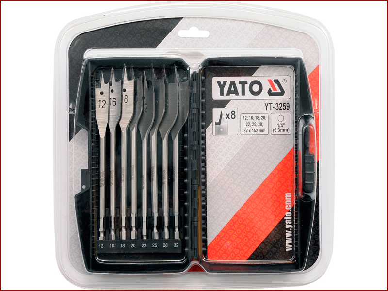 

Набор перьевых свёрл по дереву Yato YT-3259