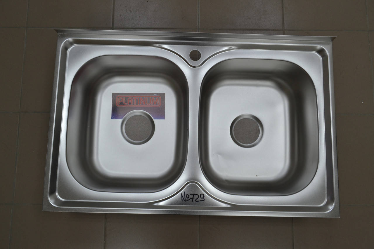 

Кухонная мойка на 2 чаши накладная (УЦЕНКА)
