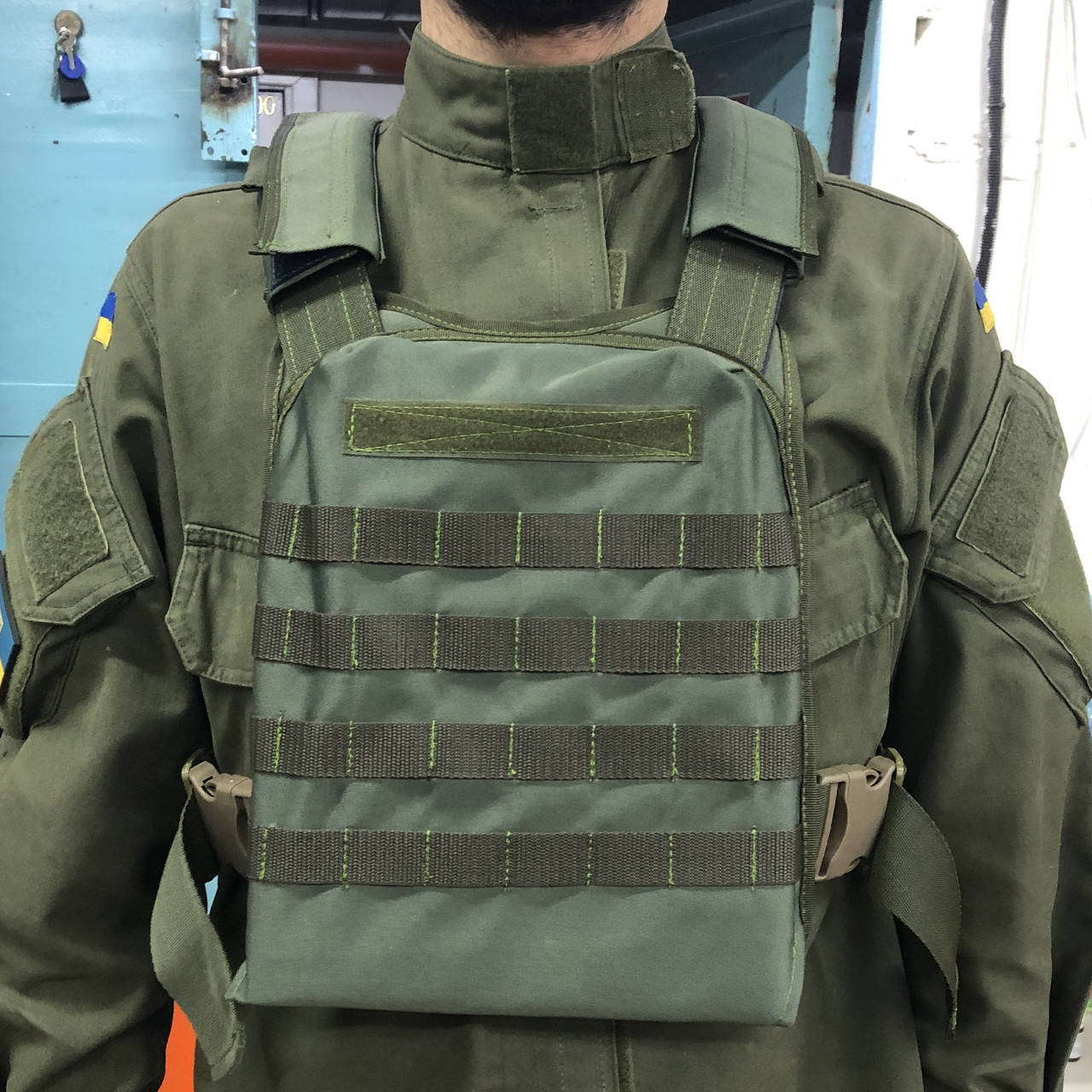 

Плитоноска для военных со стропами MOLLE UkrCossacks 1.0 олива оливковый