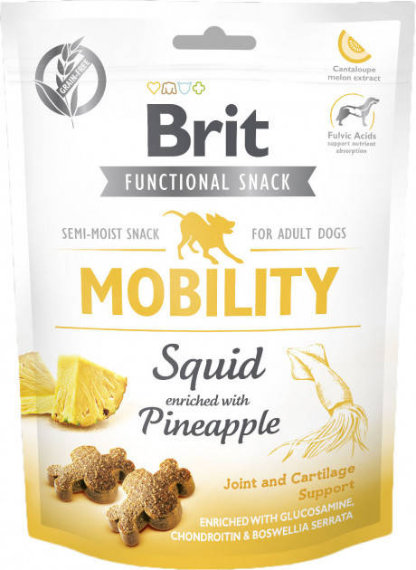 

Лакомство для собак Brit Care Mobility кальмар с ананасом 150 г