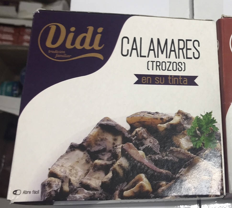 

Кальмар Кусочками в Собственном Соку Calamares Trozos en su Tinta Didi 266 г Испания