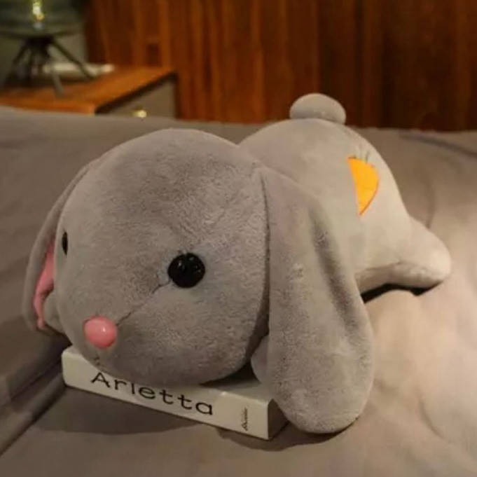 

Игрушка подушка плед Зайчонок 3 в 1, Серый