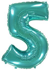 

Фольгированный шар цифра 5 тиффани, 40" (102 см) Flexmetal