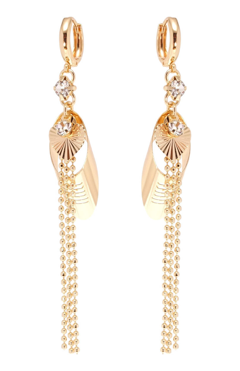 

Серьги Xuping M&L желтый оттенок подвески на колечках "Элегантные подвески с цепочками"