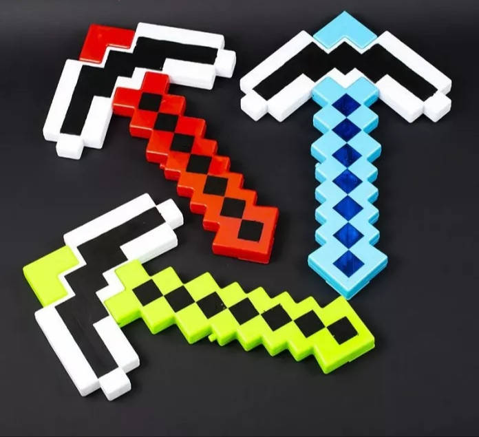

Кирка Майнкрафт Minecraft со светом и звуком, Разные цвета