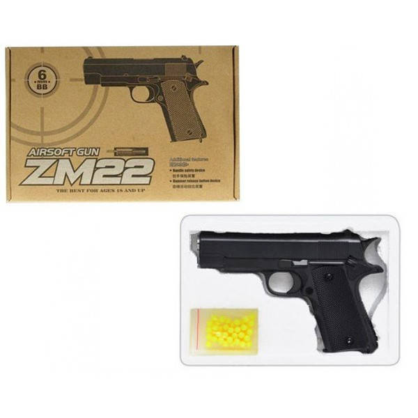

Металлический пистолет на пульках CYMA ZM22, Черный