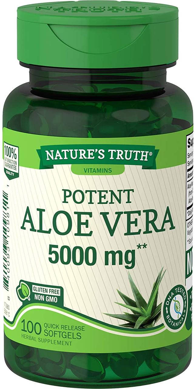 

Алоэ Вера Nature's Truth Aloe Vera 5000 mg 100 softgels USA