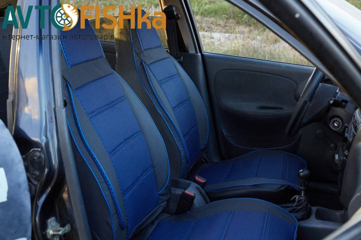 

Чехлы модельные PILOT Daewoo Lanos СИНИЕ кожзам+ткань