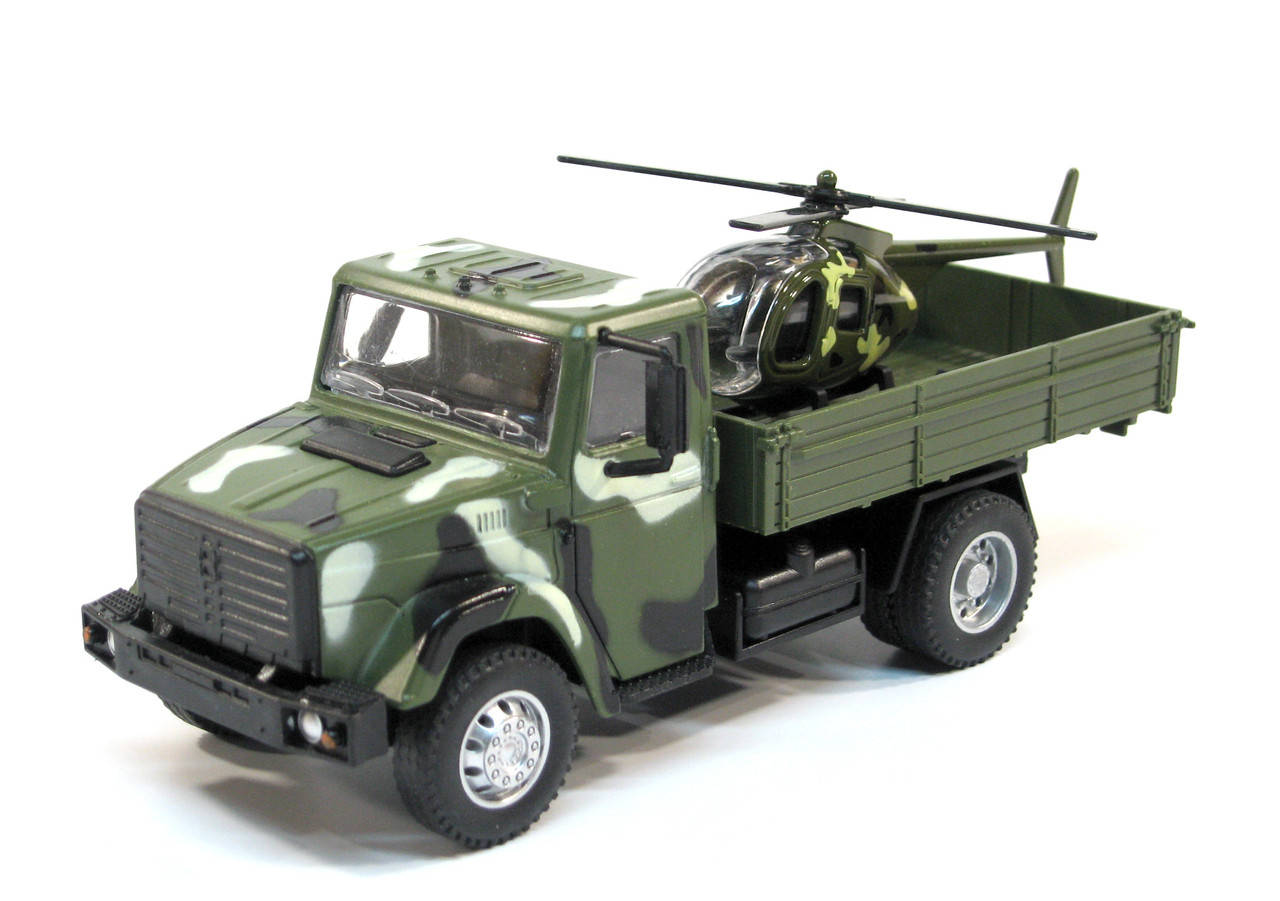 

Модель металлическая ЗИЛ-4331, военный грузовик, масштаб 1:43, инерция., Хаки