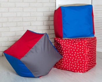 

Пуфик бескаркасный "Кубик" 40*40*40 Лежебока Украина