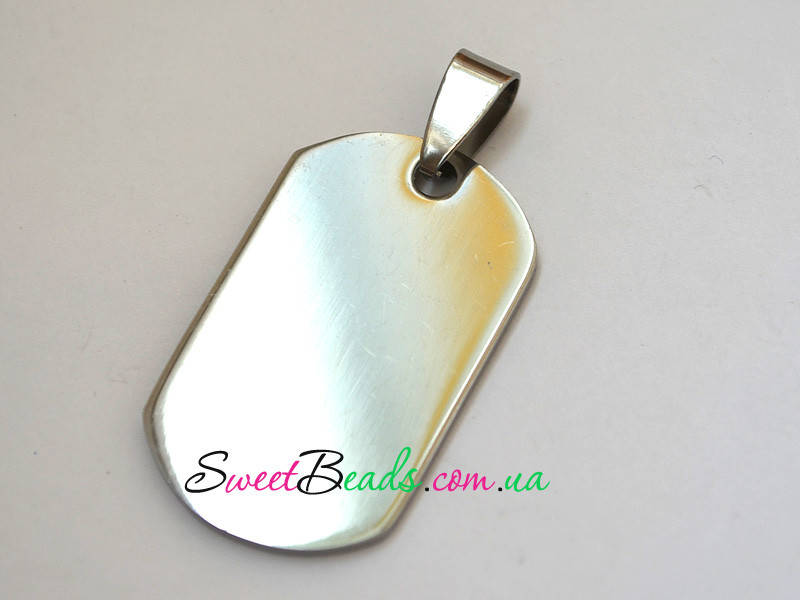 

Кулон под гравировку 35*21мм, жетон армейский малый