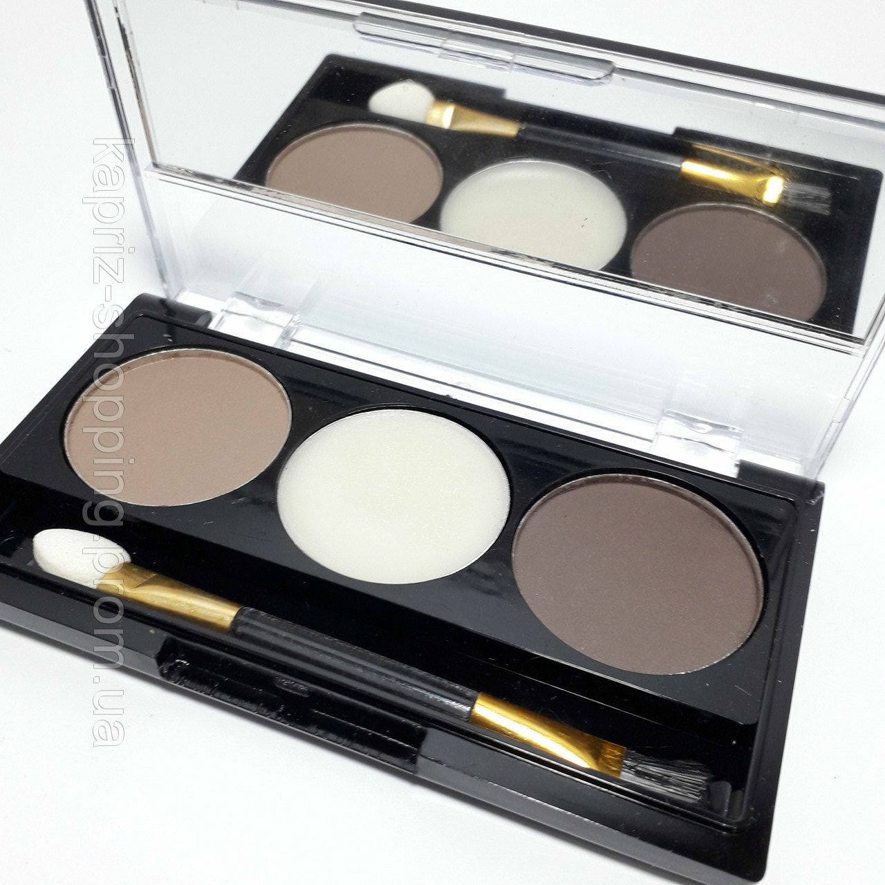 

Romance Набор для коррекции бровей/ тени для бровей + крем воск + трафареты/ тон 05