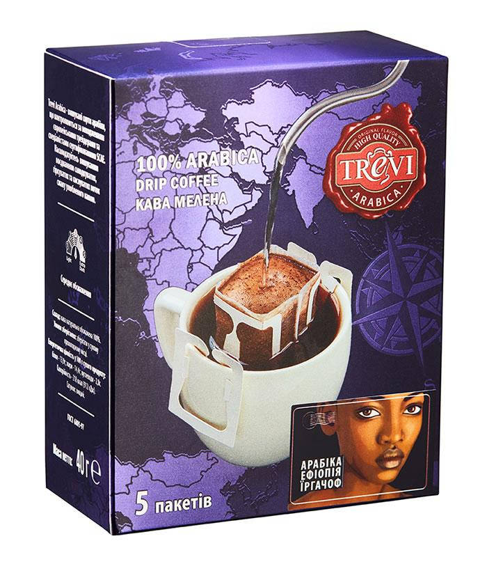 

Дрип кофе Trevi Арабика Эфиопия Иргачифф 5x8 г