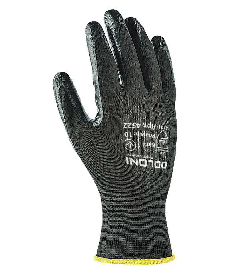 

Перчатки Doloni стрейчевые с нитриловым покрытием (неполный облив)