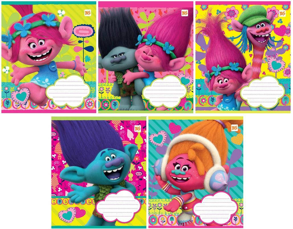 

Тетрадь 12 листов клетка "1 Вересня, YES" / Trolls Pinky