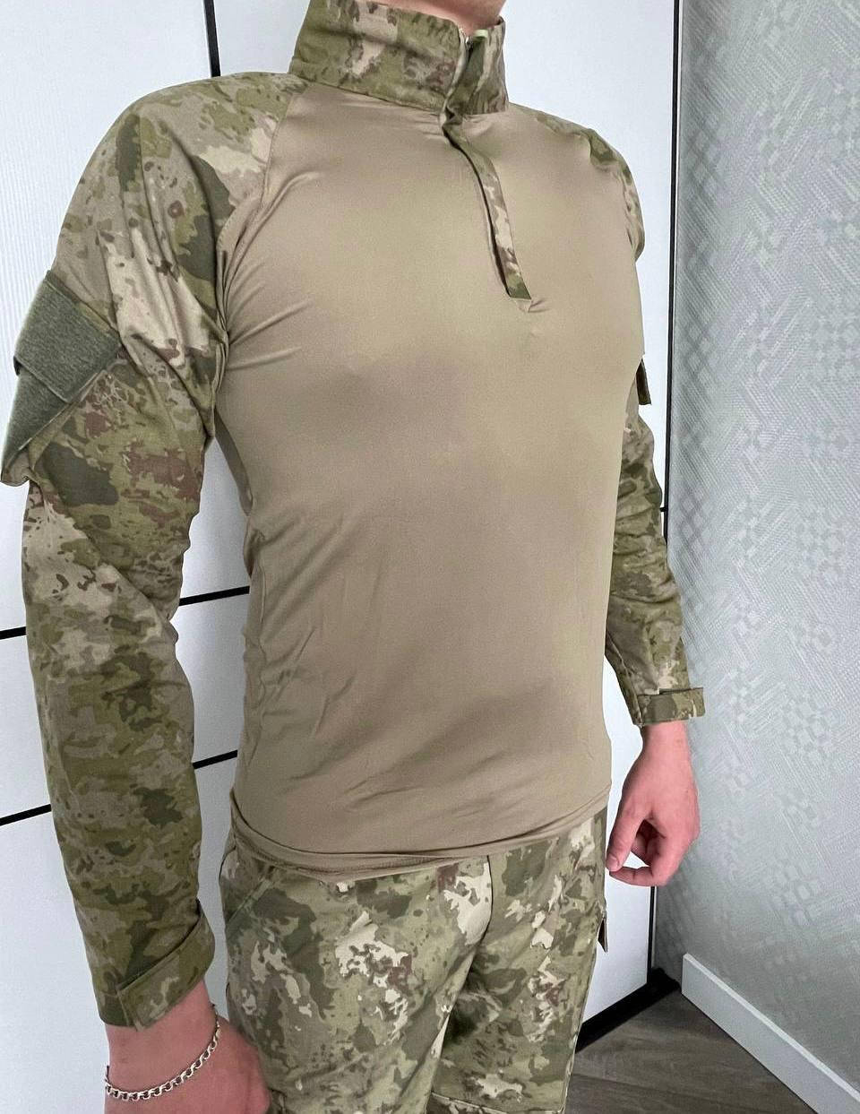 

Мужская тактическая рубашка убакс UBACS хаки мультикам S-XXL
