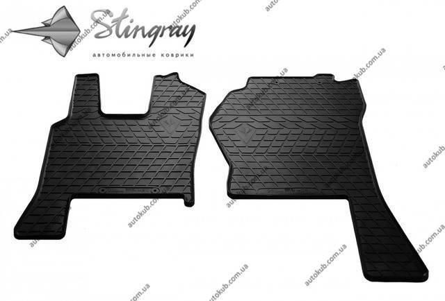

Модельные резиновые коврики в салон для Scania R (2009-2013) комплект из 2 штук (Stingray), Черный