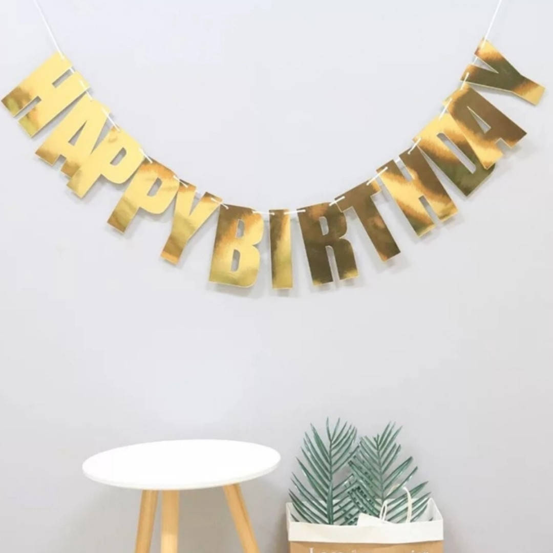 

Гирлянда "Happy birthday" золото