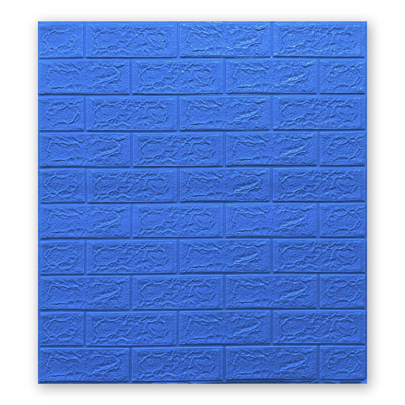 

№3 Самоклеющаяся 3D панель "Синий кирпич" 77×70 см толщина 5 мм