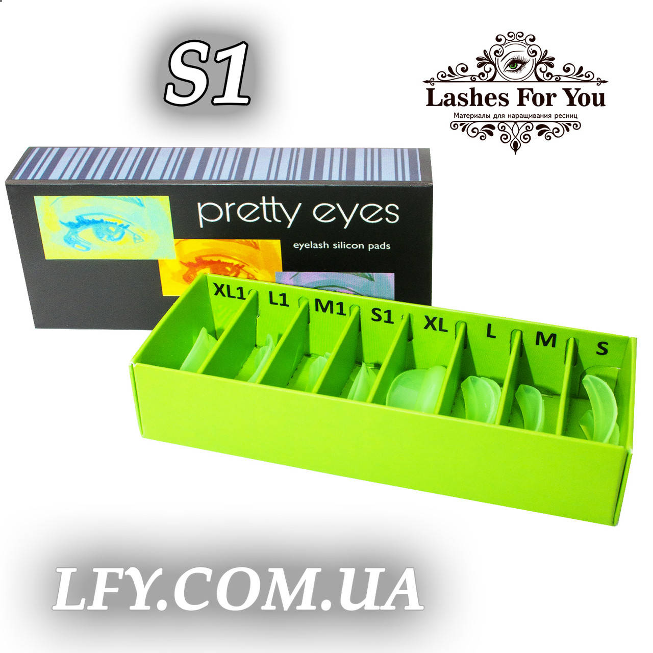 

Валики Pretty eyes зелёные, размер S1 1пара