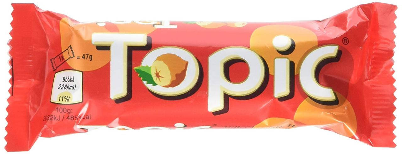 

Topic Single Chocolate Bar, 47 g
