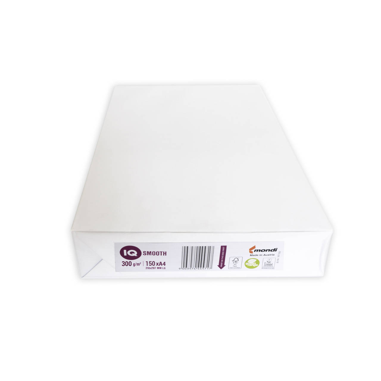 

Бумага офисная А4 IQ Smooth 300г/м2, 150л, Белый
