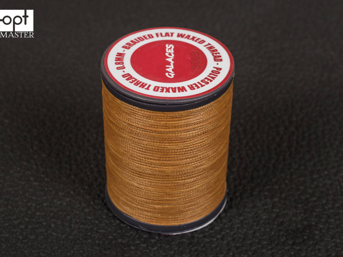 

Galaces 0.80мм светло-коричневый (S009) плоский шнур вощёный по коже