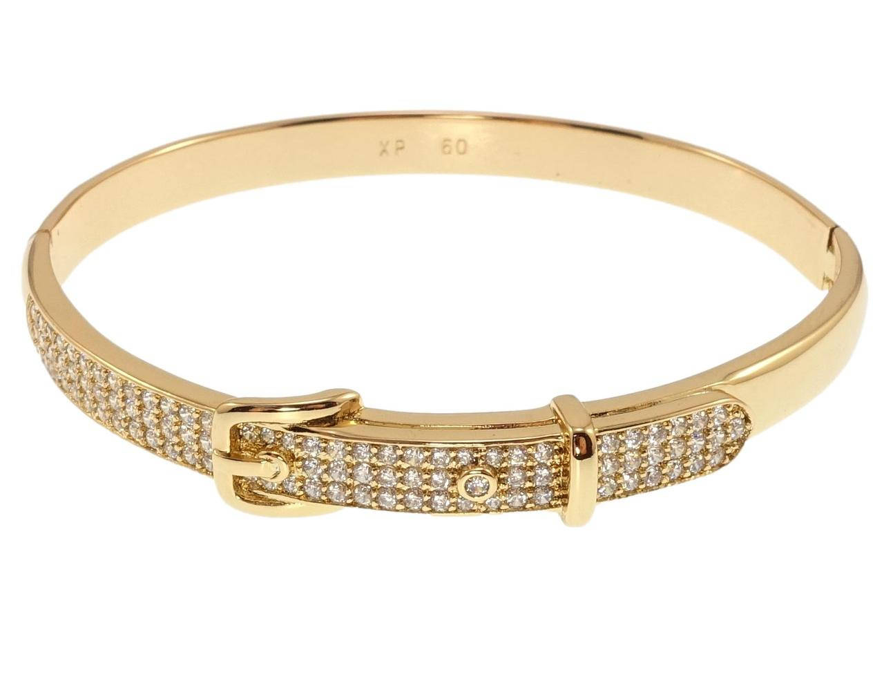 

Браслет Xuping Позолота 18K "Ремешок инкрустация цирконием" ø 6см