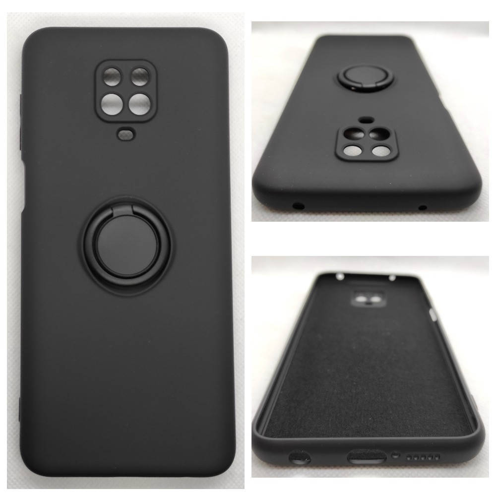 

Чохол бампер чехол Xiaomi Redmi Note 9 PRO/S магніт-кільце, Черный
