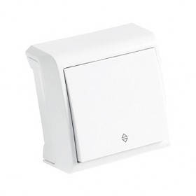 

Выключатель 1-клавишный проходной (белый) VIKO Vera