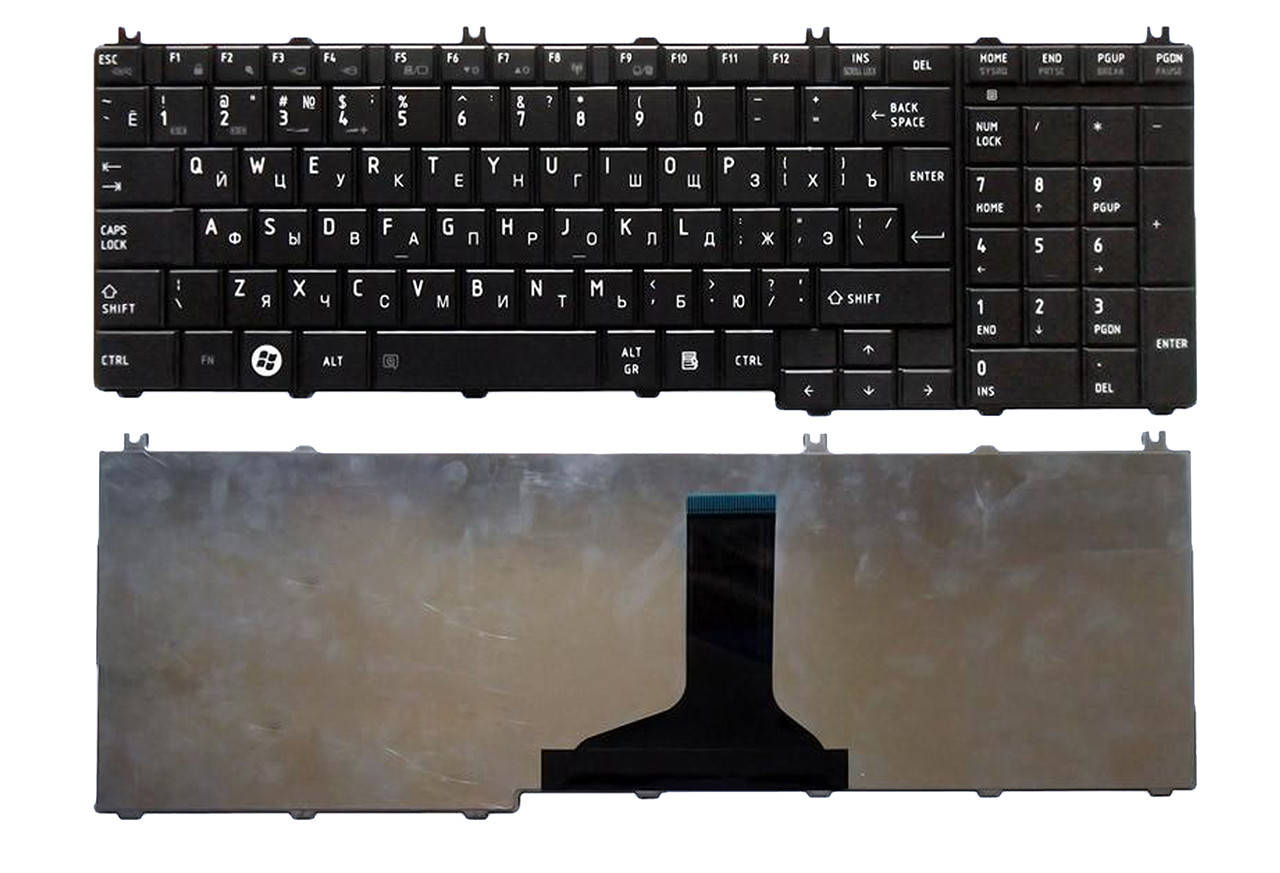 

Клавиатура для ноутбука Toshiba Satellite C660, матовая (9Z.N4WGV.001), Черный