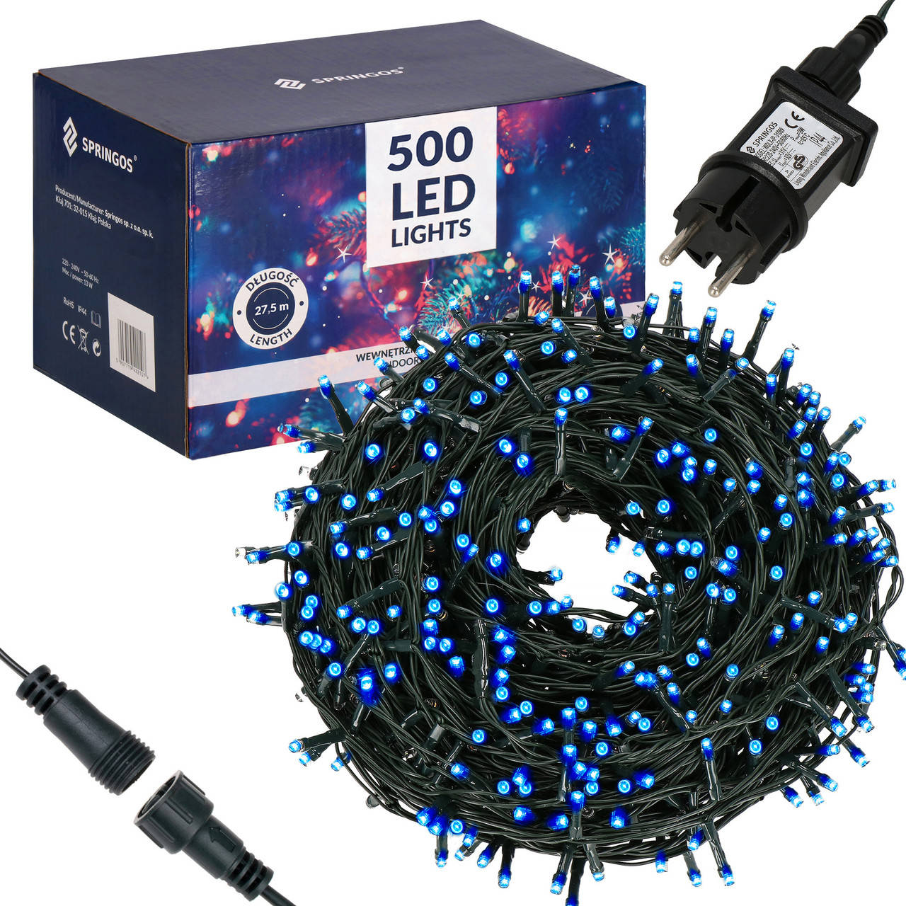 

Гирлянда уличная (наружная) Springos 25 м 500 LED CL0523 Blue alli ОРИГИНАЛ, Синий